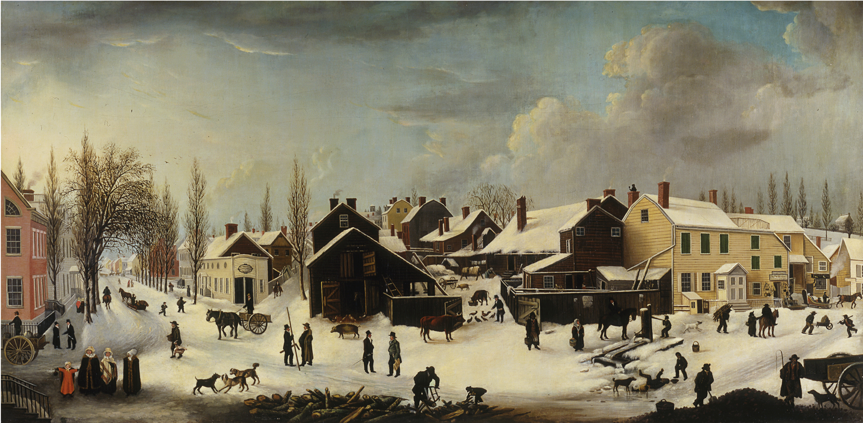 Louisa Ann Coleman, Winter Scene in Brooklyn, New York, 1817-1820, 1853. Museum of the City of New York. 53.2.